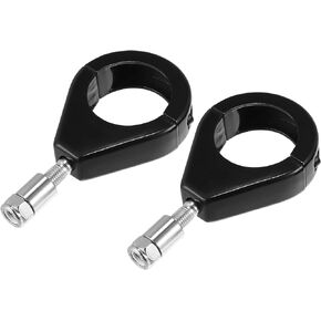ACROPIX Universal Motorcycle Turn Signal Light Fork Clamps Kit 39mm 1.54inch Black - Pack of 2