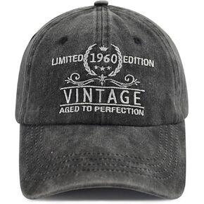 Limited Edition 1960 1961 1962 1963 1964 1965 1966 1967 1968 1969 Hat for Men Women, Funny Birthday Baseball Cap