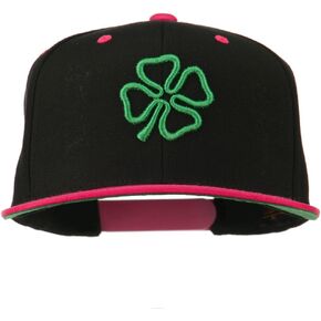 3D Clover Embroidered Two Tone Snapback Cap