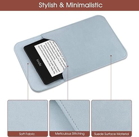 Sleeve Case for 6.8" E-Reader Compatible Paperwhite 11th 2021/Paperwhite Signature Edition 2021 Sleeve Bag Pouch Case Cover for 6-6.8'' Kobo/Tolino/Pocketbook 6-inch ebook Reader,Grey in Kuwait