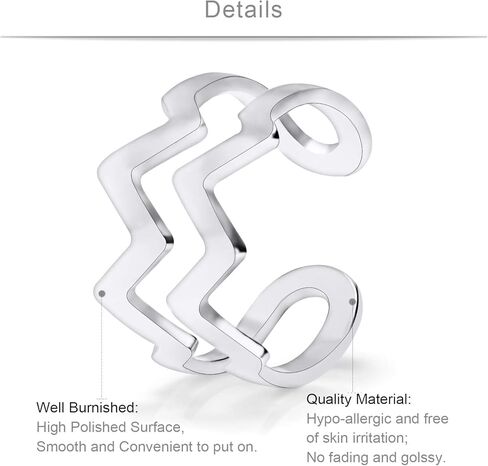 SCERRING Ear Cuff Fake Lip Helix Cartilage Clip On Wrap Earrings Non Piercing Earring Jewelry Set For Women Girls Stainless Steel 10 Pairs in Kuwait