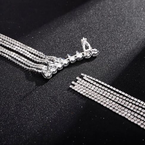 Xerling Alloy Gold Tassel Earring with Rhinestones for Women in Saudi Arabia