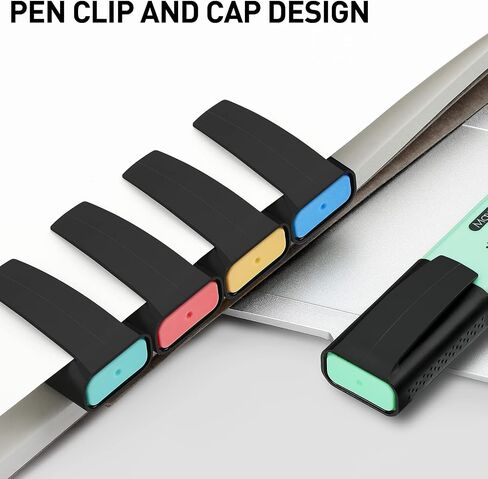 MaxGear Highlighter Pastel Colors Chisel Tip Marker Pens, 12 Assorted Colors Cute Highlighters Pastel Highlighter Set with Low Ordor Ink in Saudi Arabia