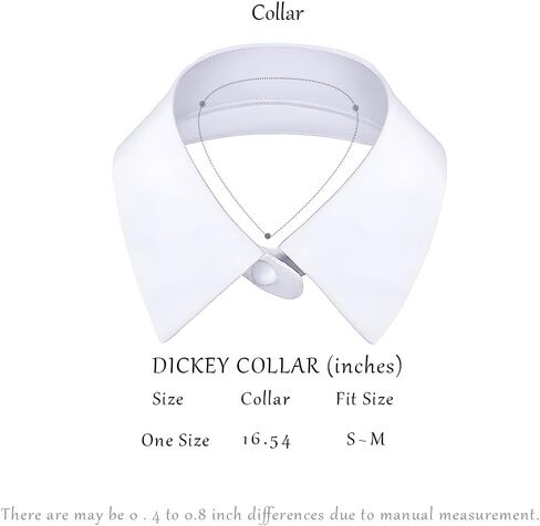 Beut Bucf & Co ياقة وهمية وأساور وهمية طبقات نصف قمصان قابلة للفصل بياقة بيضاء للبلوزات والقمصان ذات الأزرار in Kuwait