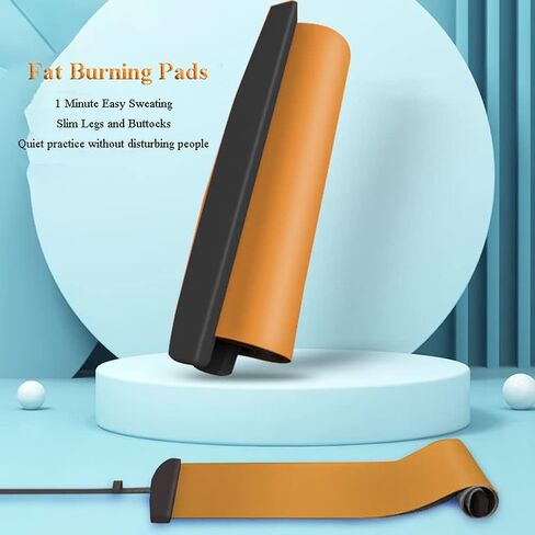 Slide Mat for Leg and Core Training, Slimming Exercise Guide, Portable and Wear Resistant, PVC, Black Orange, 180cm x 50cm (1) in Saudi Arabia