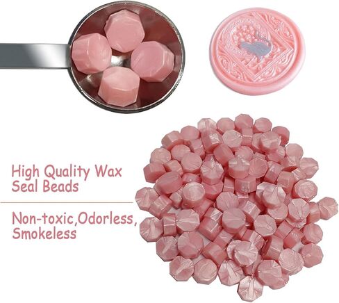 Wax Seal Beads, Vosypoky 400 PCS Sealing Wax Beads with 1PCS Wax Seal Melting Spoons and 6 Candles for Sealing Wax, Sealing Beads for Making Wedding and Party Invitations in Saudi Arabia