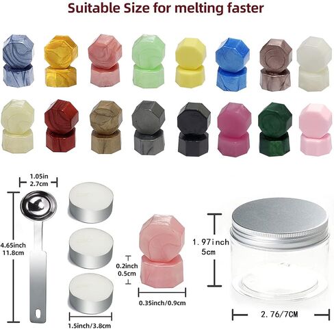 Wax Seal Beads, Vosypoky 400 PCS Sealing Wax Beads with 1PCS Wax Seal Melting Spoons and 6 Candles for Sealing Wax, Sealing Beads for Making Wedding and Party Invitations in Saudi Arabia