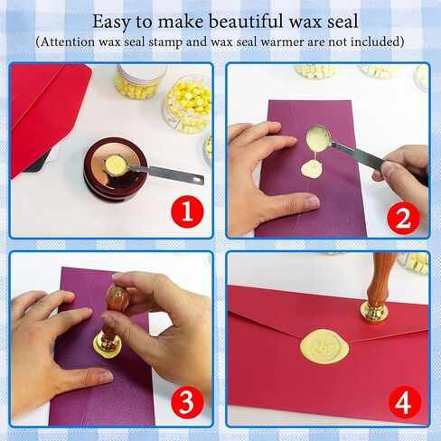 Wax Seal Beads, Vosypoky 400 PCS Sealing Wax Beads with 1PCS Wax Seal Melting Spoons and 6 Candles for Sealing Wax, Sealing Beads for Making Wedding and Party Invitations in Saudi Arabia