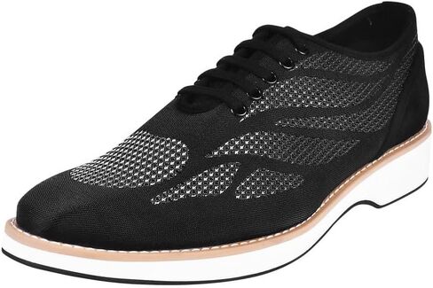 Mens Prom Shoes - Mens Canvas Textile and Suede Leather Lace up Casual Shoes in Kuwait