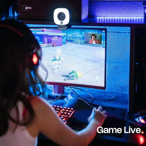 AIRHUG 2K Webcam with Ring Light, Web Camera with Dual Microphones, USB Plug and Play for Laptop,with Privacy Cover,Compatible Skype Zoom YouTube in Kuwait