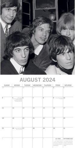2024 Square Wall Calendar - Rolling Stones 12 x 12 Inch Monthly View, 16-Month, Art Theme, Includes 180 Reminder Stickers in Saudi Arabia