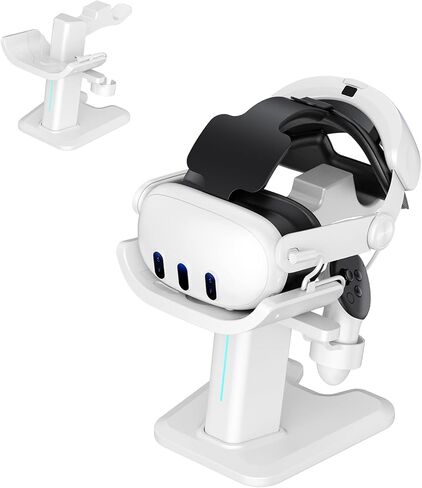Display Stand Compatible for Meta Quest 3 Headset Controllers Desk Stand Organizer,Charging Dock Station Holder Base for Quest 3 Headset VR Accessories in Saudi Arabia