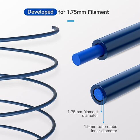Creality Official Capricorn Bowden Tubing 3M، PTFE Teflon Tube Support 1.75mm خيوط مقاومة للحرارة، تشحيم عالي، احتكاك منخفض لـ Ender-3/3 Pro / 3 Max / 3 V2 / Ender-5 Series/CR-10 Series in Saudi Arabia