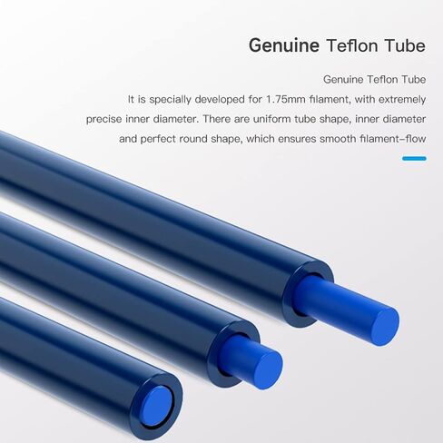 Creality Official Capricorn Bowden Tubing 3M، PTFE Teflon Tube Support 1.75mm خيوط مقاومة للحرارة، تشحيم عالي، احتكاك منخفض لـ Ender-3/3 Pro / 3 Max / 3 V2 / Ender-5 Series/CR-10 Series in Saudi Arabia