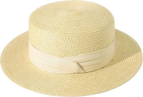 Lanzom النساء الرجال واسعة حافة الرافية قبعة من القش قبعة فيدورا الصيف الشاطئ قبعة الشمس قبعة القش للنساء in Kuwait