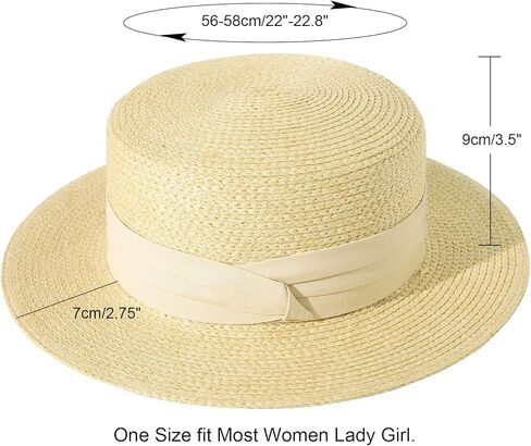 Lanzom النساء الرجال واسعة حافة الرافية قبعة من القش قبعة فيدورا الصيف الشاطئ قبعة الشمس قبعة القش للنساء in Kuwait