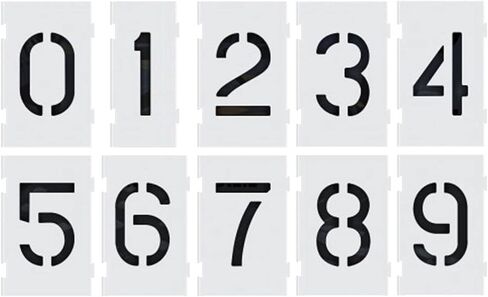 Deezio Parking Lot Number Stencils Kit - 12 inch Large Number Stencils Set, Perfect for Parking Lots (12 inch) in Saudi Arabia