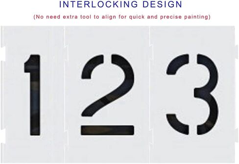 Deezio Parking Lot Number Stencils Kit - 12 inch Large Number Stencils Set, Perfect for Parking Lots (12 inch) in Saudi Arabia