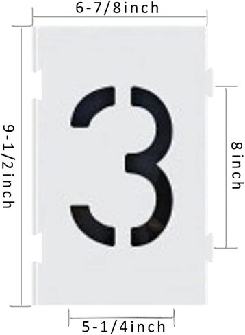Deezio Parking Lot Number Stencils Kit - 12 inch Large Number Stencils Set, Perfect for Parking Lots (12 inch) in Saudi Arabia