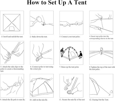 Camping Tent 1/2/3/4 Person,Portable Windproof Dome Tent,Lightweight Waterproof Family Hiking Tent w/Removable Rain Fly for Adults Kids Backpacking,Easy Setup for Camp Outdoor in Saudi Arabia