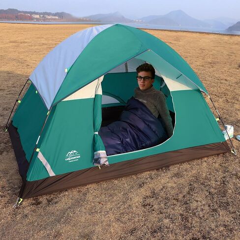 Camping Tent 1/2/3/4 Person,Portable Windproof Dome Tent,Lightweight Waterproof Family Hiking Tent w/Removable Rain Fly for Adults Kids Backpacking,Easy Setup for Camp Outdoor in Saudi Arabia