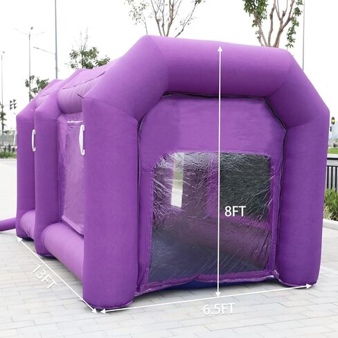 Purple Portable Paint Booth 13x6.5x8.2ft,Upgrade Air Filter System,More Durable Portable Spray Painting Tent- No Tool Room and Blower in Saudi Arabia