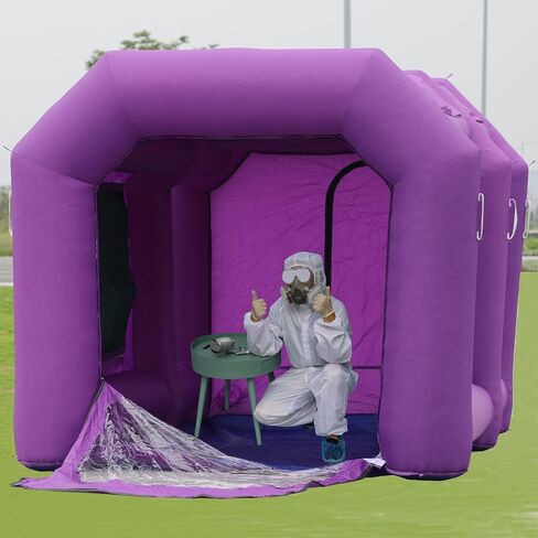 Purple Portable Paint Booth 13x6.5x8.2ft,Upgrade Air Filter System,More Durable Portable Spray Painting Tent- No Tool Room and Blower in Saudi Arabia