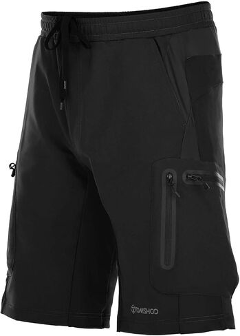 TOMSHOO Mountain Bike Shorts, MTB Cycling Riding Biker Casual Shorts with Zipper Pockets, Quick-Drying Breathable Material in Saudi Arabia