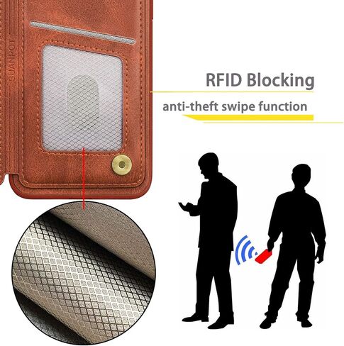 SUANPOT for Samsung Galaxy A71 5G (Non 4G Version) Leather Wallet case with RFID Credit Card Holder Flip Folio Book Phone case Cover for Samsung A71 case Wallet for Men Women Shockproof Black in Saudi Arabia