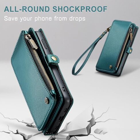 Defencase for iPhone Xs/X Wallet Case with RFID Block Card Holder, Purple in Saudi Arabia