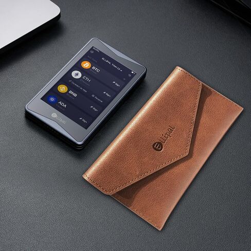 حافظة محفظة ELLIPAL Crypto Hardware من Titan، جلد PU أسود مضاد للخدش، وحماية ضد السقوط، وتصميم مضاد للانزلاق in Saudi Arabia