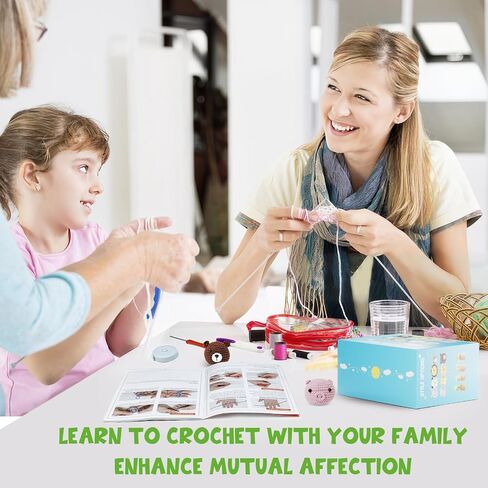 siopal Crochet Kit for Beginners, 8PCS Crochet Animal Kit for Beginners with Step-by-Step Video Tutorial Learn to Crochet Kits for Adults Kids Beginner in Saudi Arabia