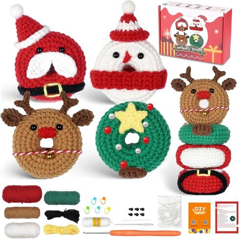 siopal Crochet Kit for Beginners, 8PCS Crochet Animal Kit for Beginners with Step-by-Step Video Tutorial Learn to Crochet Kits for Adults Kids Beginner in Saudi Arabia