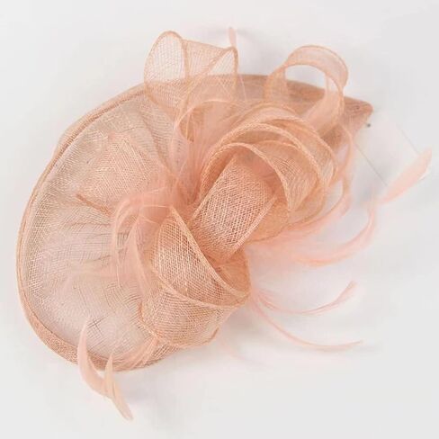 Women's Sinamay Feather Fascinator Flower Kentucky Derby Party Headdress Hat in Saudi Arabia