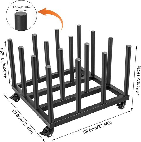 Vinyl Storage Cart Mobile Rack, 16 Roll Capacity Vinyl Roll Holder, Round Core Heavy Duty Vinyl Rolling Floor Rack, Media Roll Mover Mobile Storage Cart Rack in Saudi Arabia