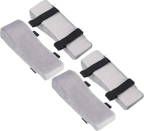PATIKIL Office Chair Arm Pads, 4pcs Office Chair Arm Cover Office Chair Pads Armrest Cushion Chair Armrest Rest Covers Protectors for Computer Desk Chairs, Grey in Saudi Arabia