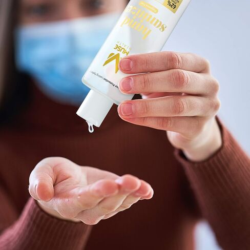 Muse Health Fragrance Free Hand Sanitizer - 62% Alcohol - Contains Moisturizing Vitamin E and Essential Oil - Kills 99.9% of germs in 15 seconds, 8 oz (Pack of 1) in Saudi Arabia