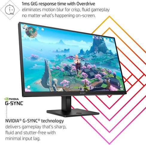 HP OMEN 27s FHD 240Hz Gaming Monitor, Full HD Display (1920 x 1080), IPS Panel, 99% sRGB, 95% DCI-P3, 16:9, OMEN Gaming Hub, 27s (2023),Black in Saudi Arabia