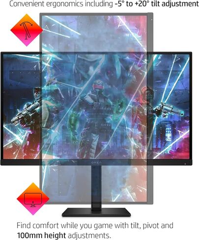 HP OMEN 27s FHD 240Hz Gaming Monitor, Full HD Display (1920 x 1080), IPS Panel, 99% sRGB, 95% DCI-P3, 16:9, OMEN Gaming Hub, 27s (2023),Black in Saudi Arabia