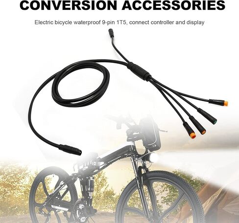 E-Bike 1T4 1T5 وحدة تحكم كابل مقاوم للماء، ضوء الفرامل خنق عرض دراجة كهربائية كابل تحويل الملحقات in Kuwait