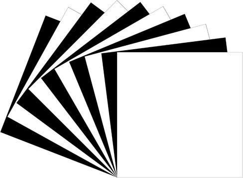 10 Matte Black & White Oracal 631 Vinyl Sheets, Removable Adhesive Backed Vinyl Sheets, Craft Vinyl Sheets for Indoor/Outdoor Marking, Lettering, Decorating, Wall Décor, Window Graphics For Any Cutter in Saudi Arabia