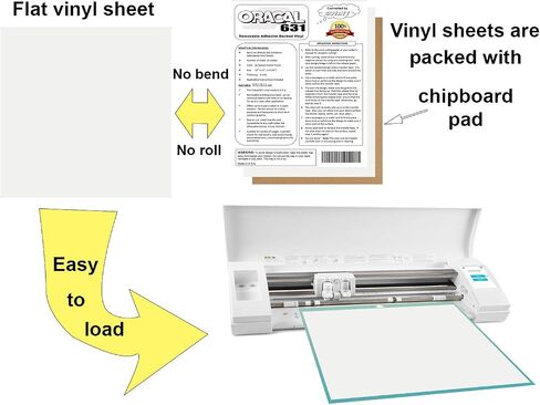 10 Matte Black & White Oracal 631 Vinyl Sheets, Removable Adhesive Backed Vinyl Sheets, Craft Vinyl Sheets for Indoor/Outdoor Marking, Lettering, Decorating, Wall Décor, Window Graphics For Any Cutter in Saudi Arabia