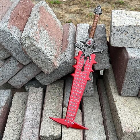 بوتقة معدنية السيف تأثيري بوتقة سلاح أحمر التبديل لعبة تأثيري المعدن الحقيقي اليدوية السيف الدعائم هدية فكرة غرفة ديكور in Kuwait