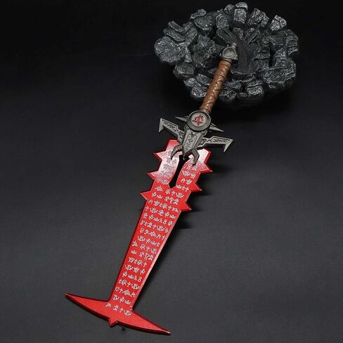 بوتقة معدنية السيف تأثيري بوتقة سلاح أحمر التبديل لعبة تأثيري المعدن الحقيقي اليدوية السيف الدعائم هدية فكرة غرفة ديكور in Kuwait