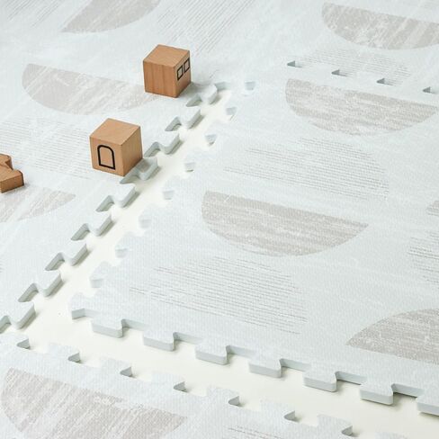 Valioza Premium Playmats, Non-Toxic, Eco-Friendly, EVA Foam Playmat, Large & Thick, 5.5ft x 3.7ft, (5.5ft x 3.7ft, Reflections - Almond Frost) in Saudi Arabia