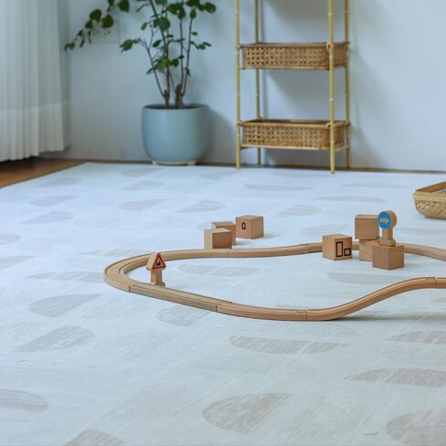 Valioza Premium Playmats, Non-Toxic, Eco-Friendly, EVA Foam Playmat, Large & Thick, 5.5ft x 3.7ft, (5.5ft x 3.7ft, Reflections - Almond Frost) in Saudi Arabia