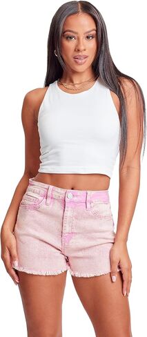 YMI Jeans Women's 80's Acid Wash Mom Shorts in Saudi Arabia