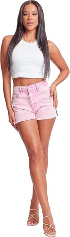 YMI Jeans Women's 80's Acid Wash Mom Shorts in Saudi Arabia