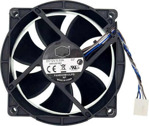 مروحة تبريد جديدة للمبرد FA08025M12LPD DC12V 0.50A 4-Wire 4-Pin 804057-001 60912B-001 8025 حجم مروحة تبريد وحدة المعالجة المركزية: 80x80x25mm. in Kuwait