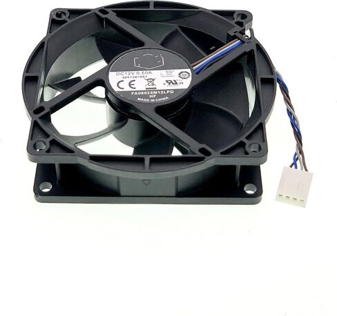 مروحة تبريد جديدة للمبرد FA08025M12LPD DC12V 0.50A 4-Wire 4-Pin 804057-001 60912B-001 8025 حجم مروحة تبريد وحدة المعالجة المركزية: 80x80x25mm. in Kuwait